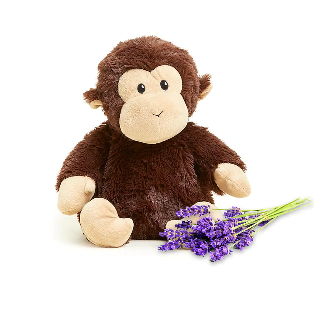 Bodhi the Chimp heatable weighted plush by Huglet