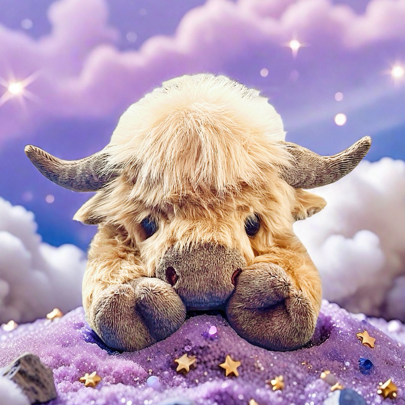 Angus the Highland Cow zipped pouch