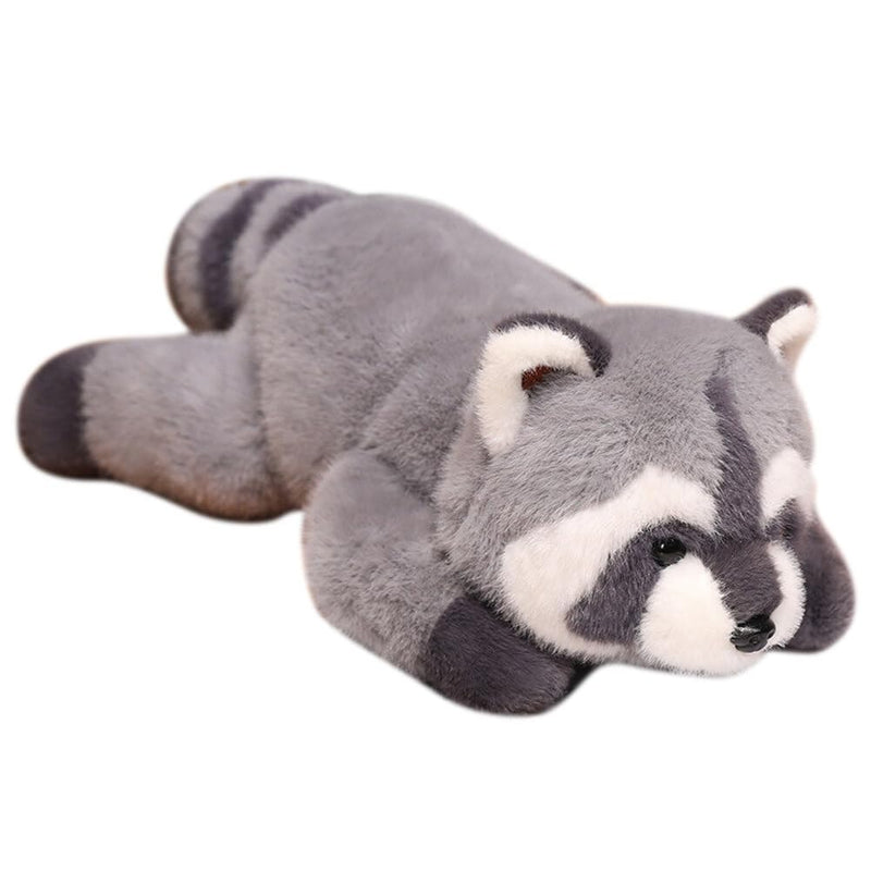 Remi the Raccoon weighted comfort plush, 11 inch grey raccoon with masked face